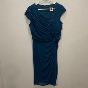 Tadashi Shoji teal green dress
